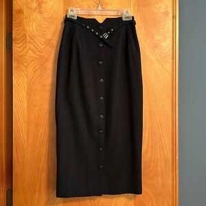 Francess & Rita, Women’s 100% Wool Skirt, Midweight, Black, Size 4, Made in USA.